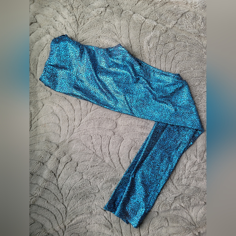 Blue Sequin Mermaid Leggings